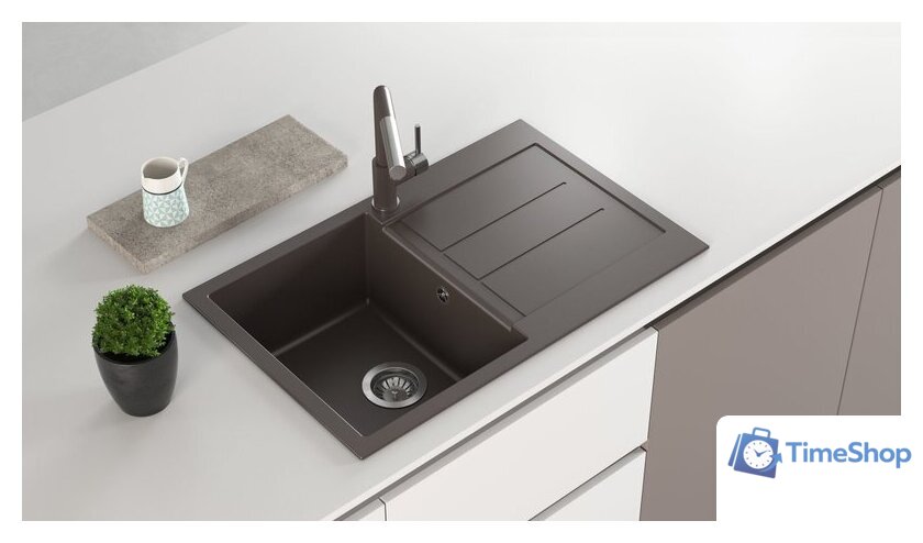 Кухонная мойка Aquasanita Tesa SQT101AW (black metallic 601) - Изображение №10 — Интернет-магазин Time-Shop