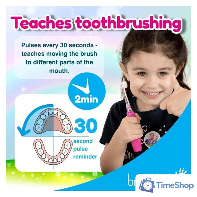 Электрическая зубная щетка Brush-Baby KidzSonic Unicorn - Изображение №6 — Интернет-магазин Time-Shop