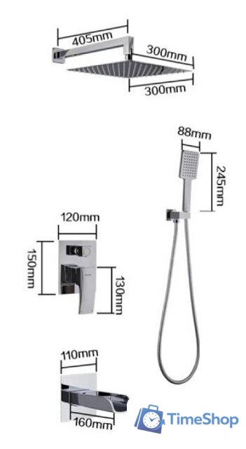 Душевая система  Gappo G7107-20 - Изображение №2 — Интернет-магазин Time-Shop