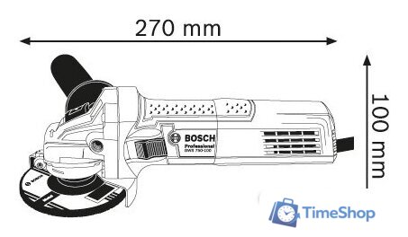 Угловая шлифмашина Bosch GWS 750 S Professional 0601394121 - Изображение №3 — Интернет-магазин Time-Shop