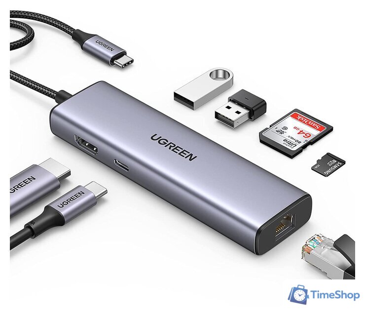 Док-станция Ugreen CM512 90568 - Изображение №1 — Интернет-магазин Time-Shop