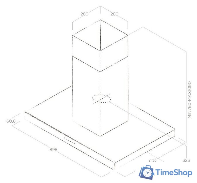 Кухонная вытяжка Elica Joy Island WHIX/A/90 PRF0104629A - Изображение №4 — Интернет-магазин Time-Shop