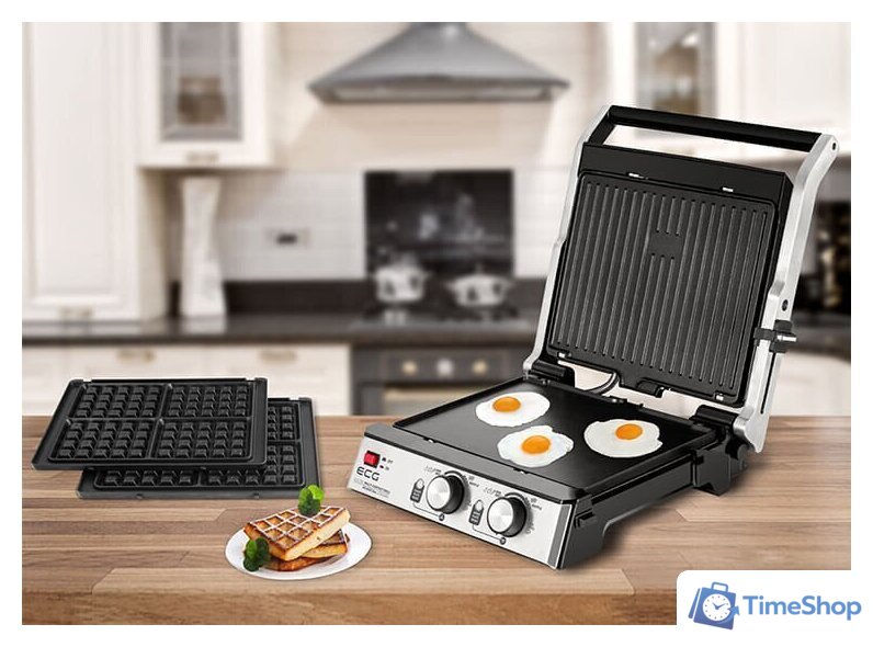 Электрогриль ECG KG 2033 Duo Grill & Waffle - Изображение №27 — Интернет-магазин Time-Shop