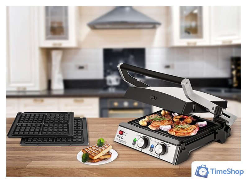 Электрогриль ECG KG 2033 Duo Grill & Waffle - Изображение №25 — Интернет-магазин Time-Shop