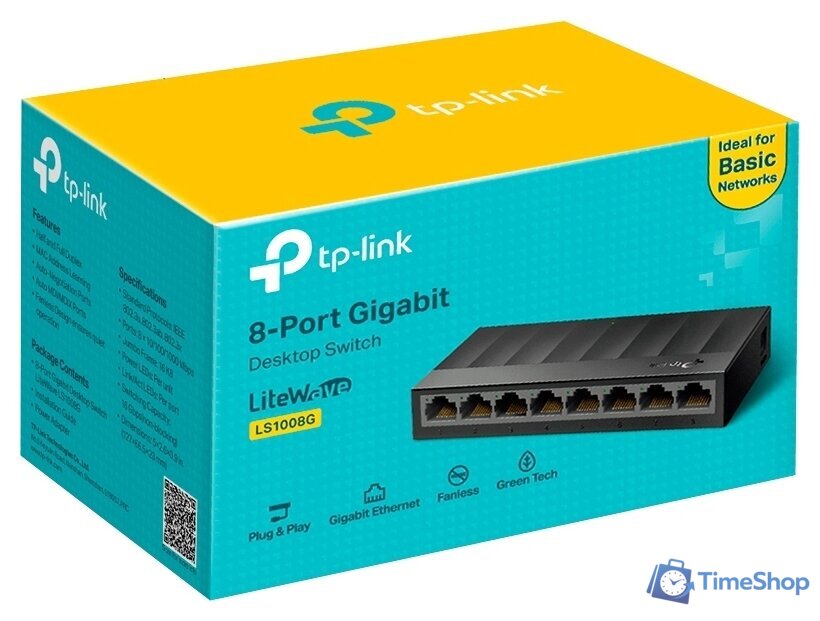 Неуправляемый коммутатор TP-Link LS1008G - Изображение №2 — Интернет-магазин Time-Shop