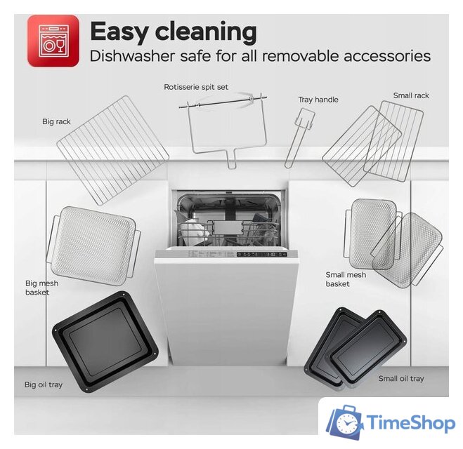 Мини-печь TurboTronic TT-AFO240 - Изображение №6 — Интернет-магазин Time-Shop