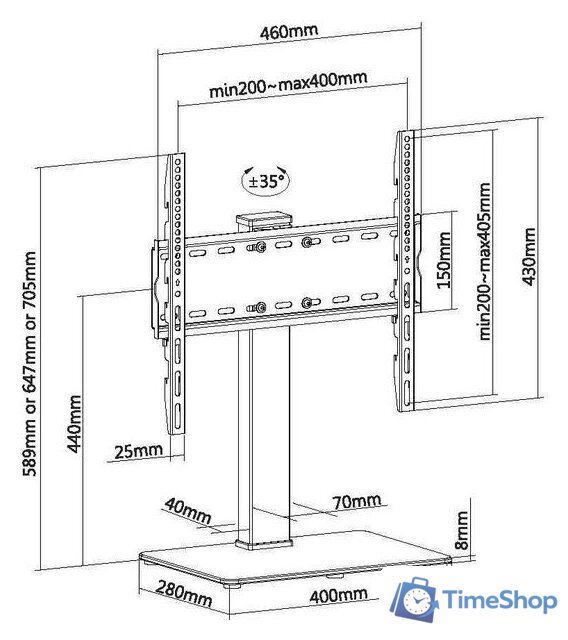 Стойка для телевизора Ultramounts UM503 (черный) - Изображение №10 — Интернет-магазин Time-Shop