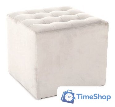 Пуфик Signal Lori Velvet Bluvel 03 (светло-серый) - Изображение №1 — Интернет-магазин Time-Shop