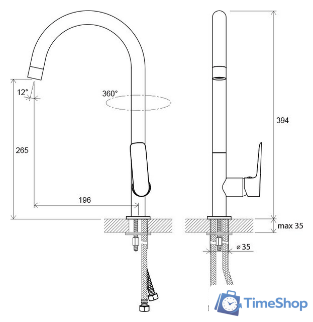 Смеситель Ravak Classic-CL 016.00 [X070085] - Изображение №2 — Интернет-магазин Time-Shop