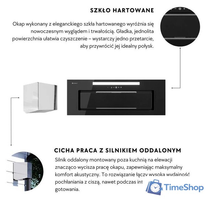 Кухонная вытяжка Globalo Silentio 80.2 Black + Turbina TZ 1.1 - Изображение №5 — Интернет-магазин Time-Shop