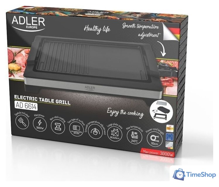 Электрогриль Adler AD 6614 - Изображение №9 — Интернет-магазин Time-Shop