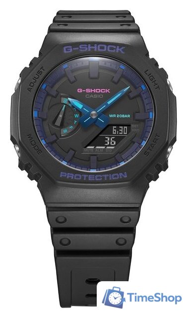 Наручные часы Casio G-Shock GA-2100VB-1A - Изображение №2 — Интернет-магазин Time-Shop