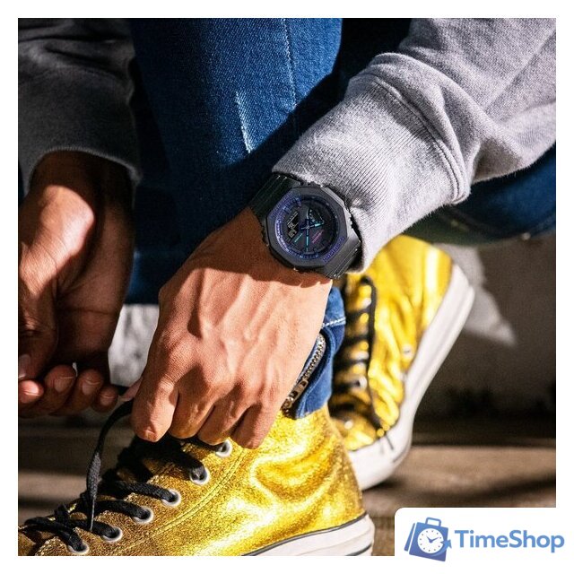 Наручные часы Casio G-Shock GA-2100VB-1A - Изображение №8 — Интернет-магазин Time-Shop