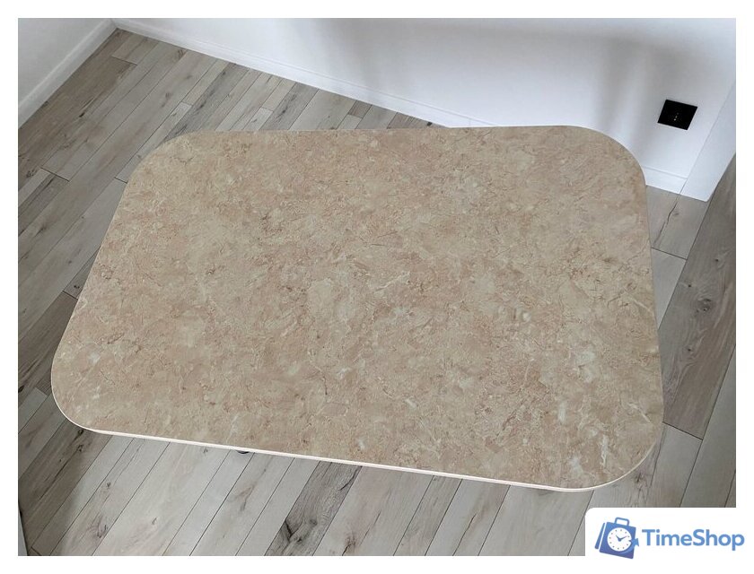 Кухонный стол Senira Р-001-02 (аламбра светлая/хром) - Изображение №7 — Интернет-магазин Time-Shop