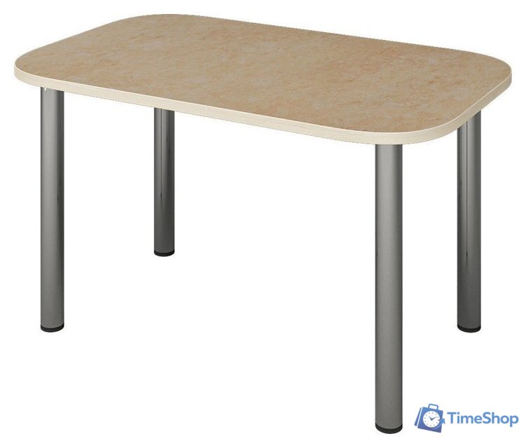 Кухонный стол Senira Р-001-02 (аламбра светлая/хром) - Изображение №1 — Интернет-магазин Time-Shop