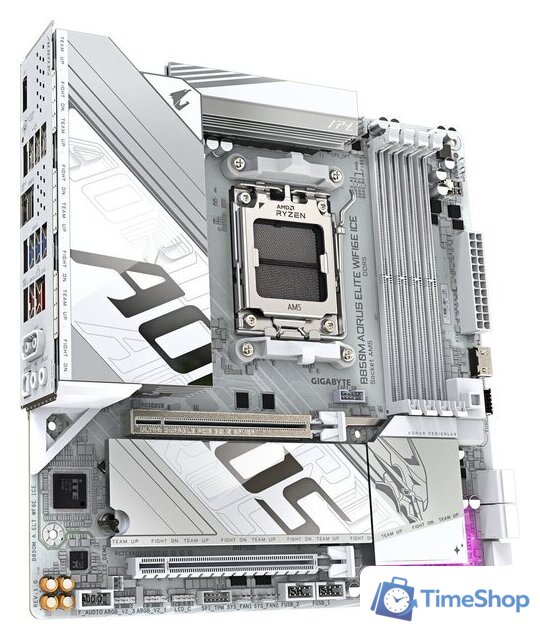 Материнская плата Gigabyte B850M Aorus Elite WiFi6E Ice (rev. 1.1) - Изображение №2 — Интернет-магазин Time-Shop