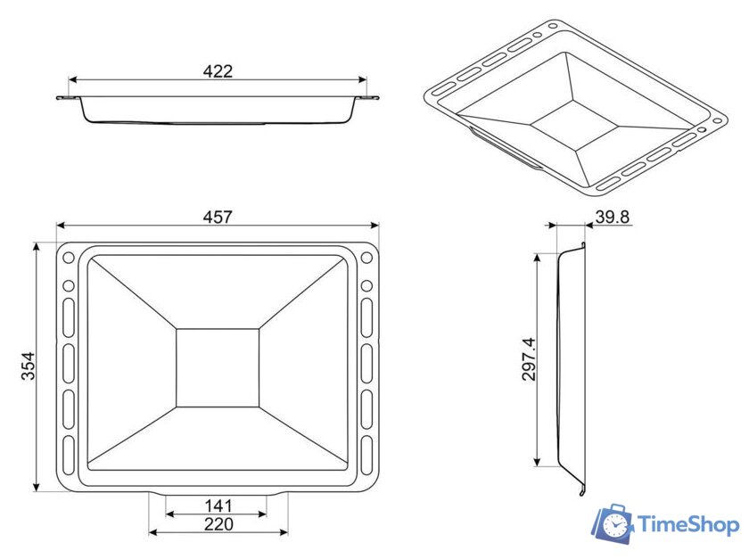 Плоский противень Smeg BN640 - Изображение №2 — Интернет-магазин Time-Shop