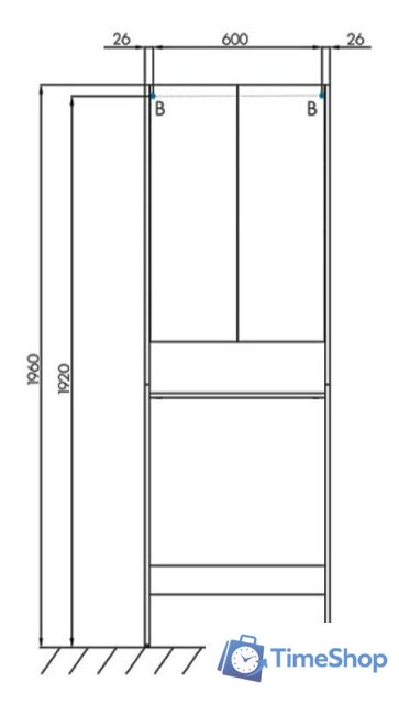  Акватон Шкаф под стиральную машину Лондри 1A260503LH010 - Изображение №5 — Интернет-магазин Time-Shop