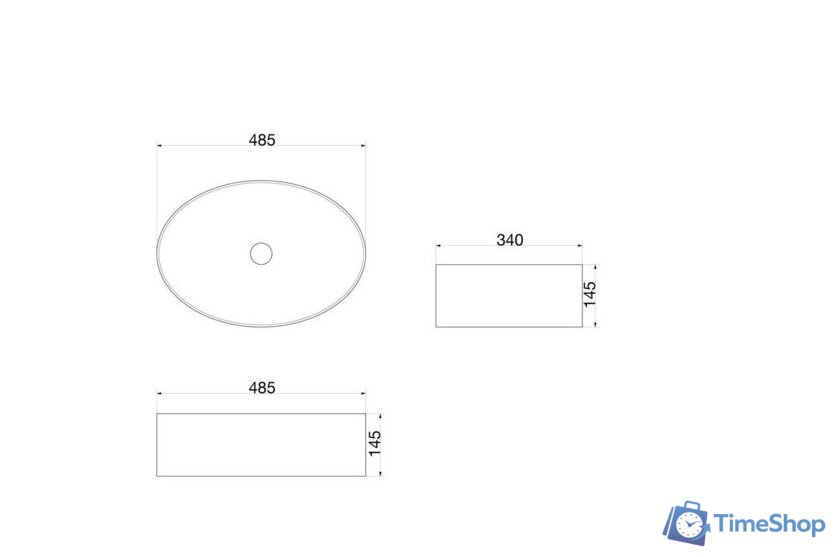 Умывальник SantiLine SL-1075 - Изображение №2 — Интернет-магазин Time-Shop