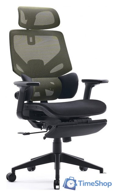 Офисное кресло CACTUS CS-CHR-MC01-LGNBK (черный/салатовый) - Изображение №1 — Интернет-магазин Time-Shop