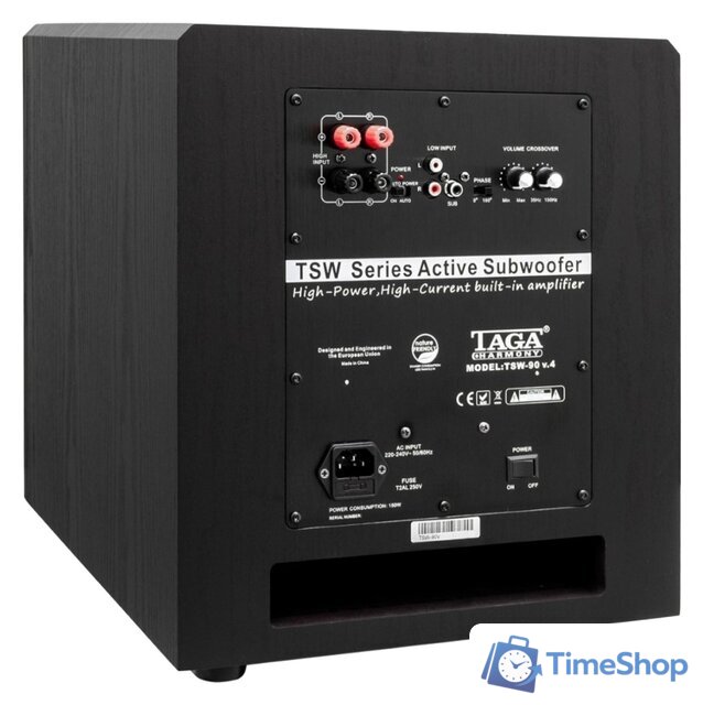 Проводной сабвуфер Taga Harmony TSW-90 V.4 (черный) - Изображение №2 — Интернет-магазин Time-Shop