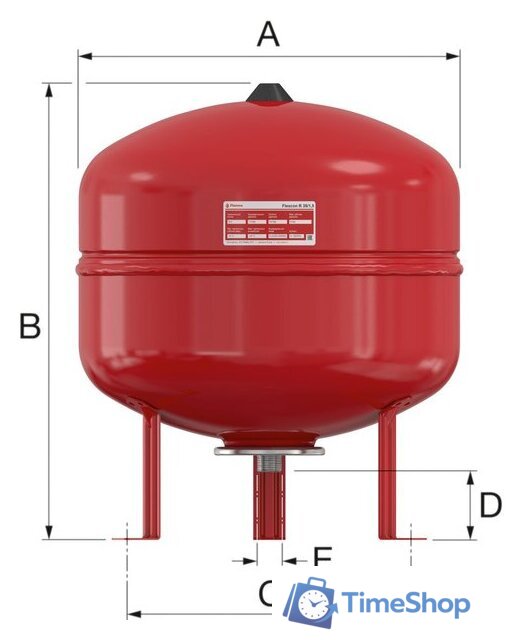 Расширительный бак Flamco Flexcon R 80 - Изображение №3 — Интернет-магазин Time-Shop