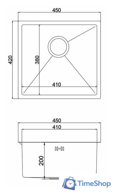 Кухонная мойка Mixline 548565 (черный графит, 3 мм) - Изображение №7 — Интернет-магазин Time-Shop