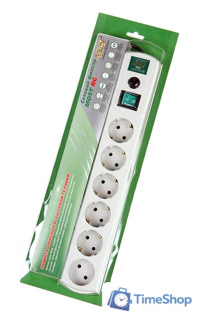 Сетевой фильтр Most RG-6 (10м, 6 розеток, белый) - Изображение №1 — Интернет-магазин Time-Shop