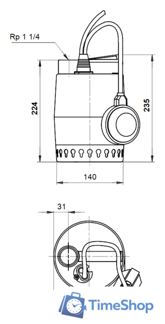 Дренажный насос Grundfos Unilift KP 350 A 1 - Изображение №2 — Интернет-магазин Time-Shop