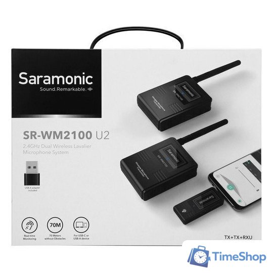 Радиосистема Saramonic SR-WM2100 U2 (TX+TX+RX) - Изображение №9 — Интернет-магазин Time-Shop