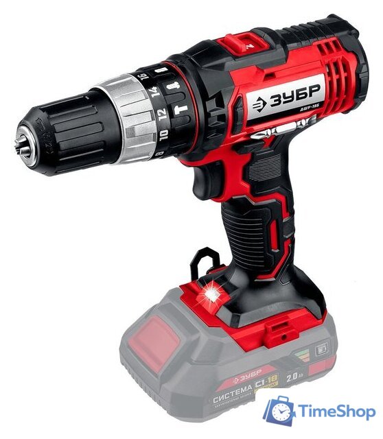 Ударная дрель-шуруповерт Зубр ДШУ-185 (без АКБ) - Изображение №1 — Интернет-магазин Time-Shop