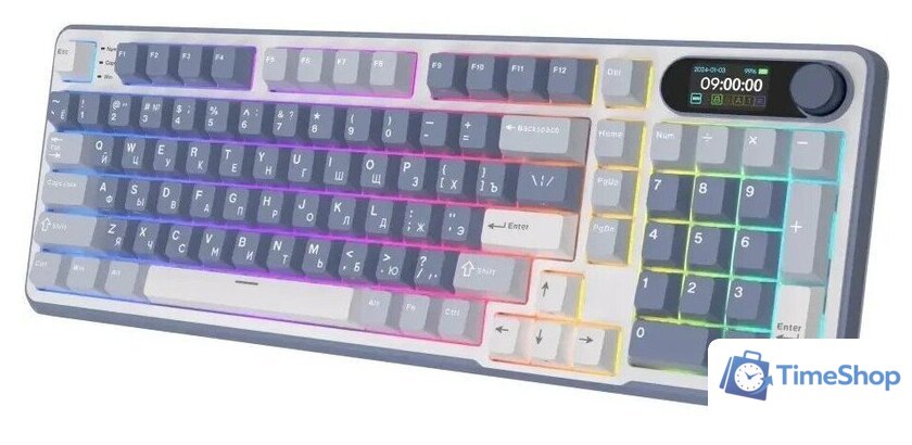 Клавиатура Royal Kludge RK-S98 RGB Ocean Blue (RK Cream) - Изображение №3 — Интернет-магазин Time-Shop