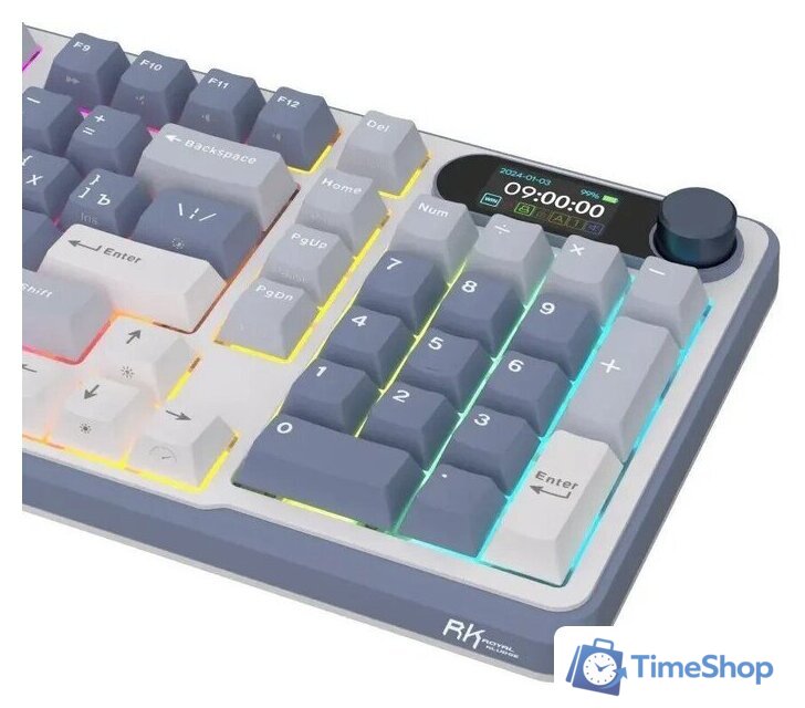 Клавиатура Royal Kludge RK-S98 RGB Ocean Blue (RK Cream) - Изображение №8 — Интернет-магазин Time-Shop
