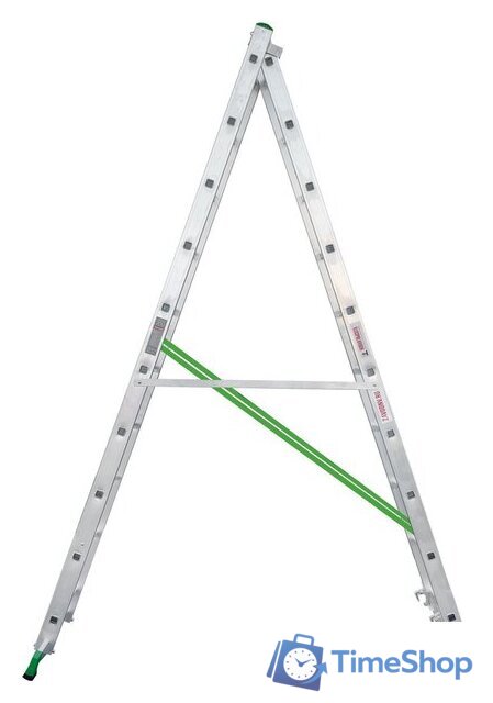 Лестница-стремянка Новая высота NV 222 алюминиевая двухсекционная 2x10 ступеней - Изображение №3 — Интернет-магазин Time-Shop