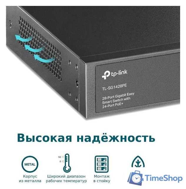 Настраиваемый коммутатор TP-Link TL-SG1428PE - Изображение №6 — Интернет-магазин Time-Shop