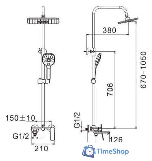 Душевая система  Belz B24533 - Изображение №5 — Интернет-магазин Time-Shop