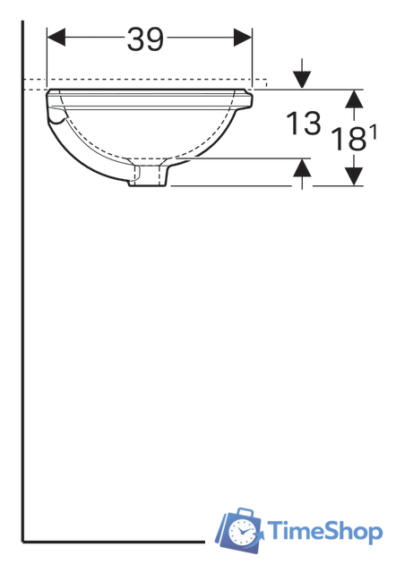 Умывальник Geberit VariForm 500.751.01.2 - Изображение №3 — Интернет-магазин Time-Shop