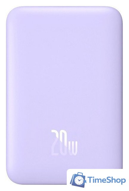 Внешний аккумулятор Baseus Magnetic Mini Air Wireless Fast Charge Power Bank 20W 10000mAh (сиреневый) - Изображение №1 — Интернет-магазин Time-Shop