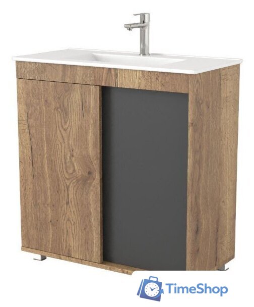  Дабер Тумба под умывальник 013 WeltWasser Deilbach 7517-80 Т13.8W.0.22 (дуб галифакс/серый) - Изображение №1 — Интернет-магазин Time-Shop