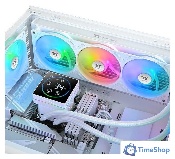 Система жидкостного охлаждения для процессора Thermaltake TH360-S V3 ARGB Sync Snow Edition CL-W472-PL12SW-A - Изображение №5 — Интернет-магазин Time-Shop
