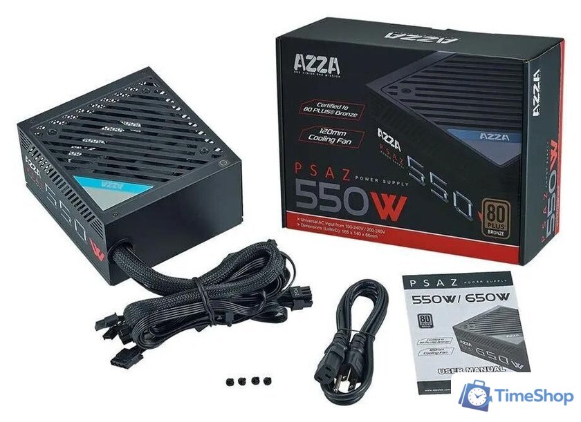 Блок питания AZZA PSAZ-550W - Изображение №4 — Интернет-магазин Time-Shop