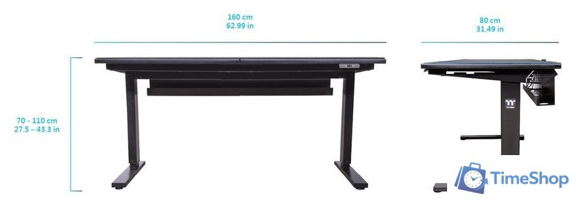 Геймерский стол Thermaltake 350 Smart Gaming Desk GGD-EDN-BKEIRW-01 - Изображение №11 — Интернет-магазин Time-Shop