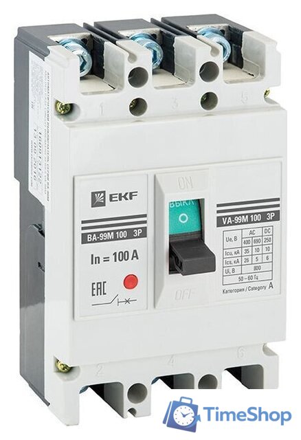 Выключатель нагрузки EKF PROxima ВА-99М 100/63А 3P 35кА mccb99-100-63m - Изображение №1 — Интернет-магазин Time-Shop