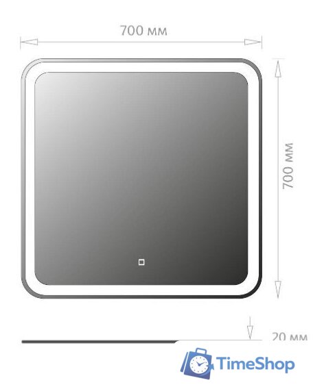  Onika Зеркало Магна 70 Led 207046 - Изображение №2 — Интернет-магазин Time-Shop