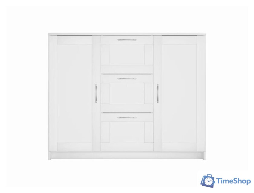 Комод Mio Tesoro Сириус 2 двери и 3 ящика 117x95 2.02.03.340.1 (белый) - Изображение №3 — Интернет-магазин Time-Shop