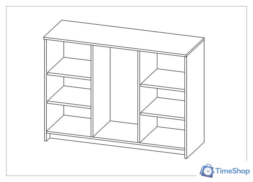 Комод Mio Tesoro Сириус 2 двери и 3 ящика 117x95 2.02.03.340.1 (белый) - Изображение №6 — Интернет-магазин Time-Shop