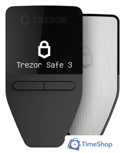 Аппаратный криптокошелек Trezor Safe 3 (серебристый) - Изображение №1 — Интернет-магазин Time-Shop