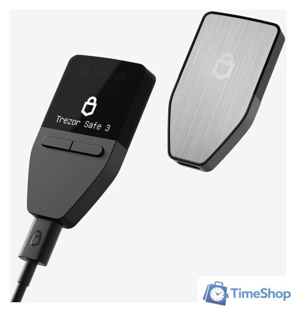 Аппаратный криптокошелек Trezor Safe 3 (серебристый) - Изображение №2 — Интернет-магазин Time-Shop
