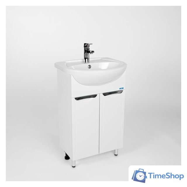  Viant Тумба Лима с умывальником Erica 55 VLIM55ER-T2ST+S-UM-ERI-55-1-W - Изображение №1 — Интернет-магазин Time-Shop