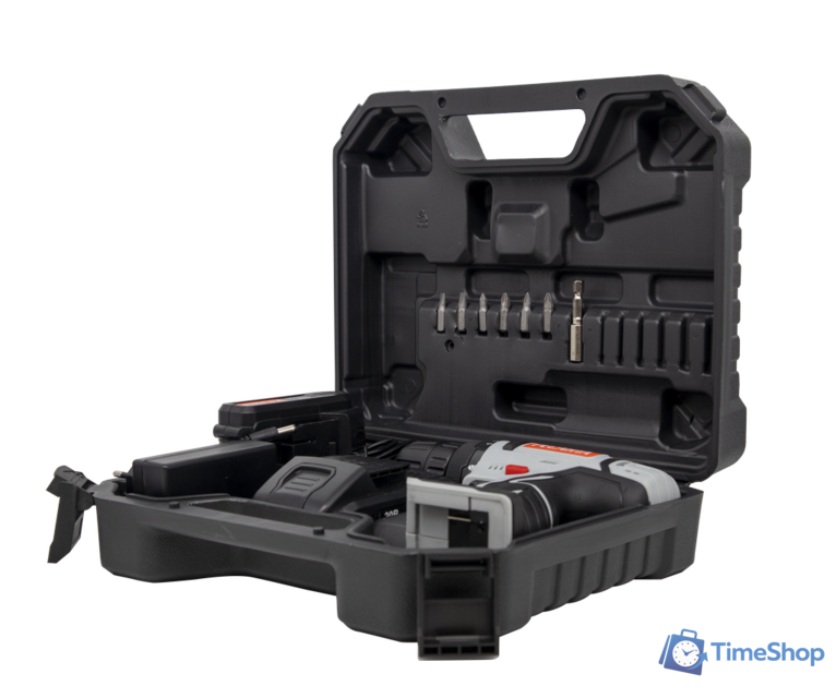 Дрель-шуруповерт Ресанта ДА-20-2ЛК (с 2-мя АКБ, кейс) - Изображение №6 — Интернет-магазин Time-Shop